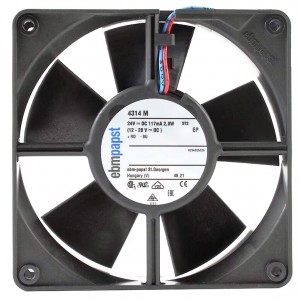 Ebmpapst 4314M 24V 117mA 2.8W 2wires Cooling Fan