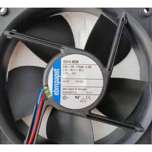 Ebmpapst 4314NGN 24V 179mA 4.3W 2wires Cooling Fan