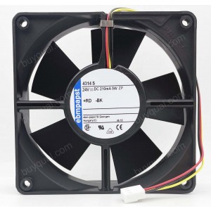 Ebmpapst 4314S 24V 210mA 5W 3wires Cooling Fan