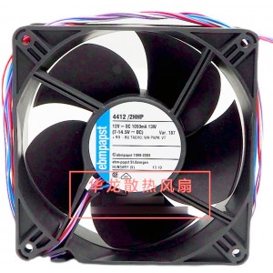 Ebmpapst 4412/2HHP 12V 1050mA 13W 4wires Cooling Fan 