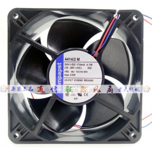 Ebmpapst 4414/2M 24V 0.17A 4.1W 3wires Cooling Fan