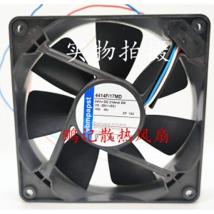 Ebmpapst 4414F/17MD 24V 240mA 5W 3wires Cooling Fan 