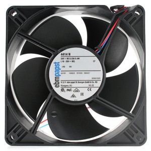 Ebmpapst 4414N 24V 225mA 5.4W 2wires Cooling Fan - Original New