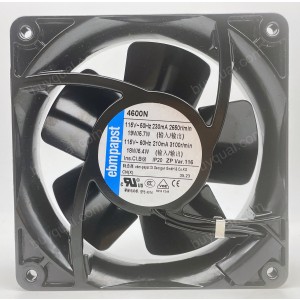 Ebmpapst 4600N 4600N-466 115V 235mA/230mA 20W Cooling Fan