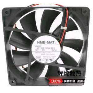 NMB 4710KL-04W-B20 12V 0.25A 2wires Cooling Fan