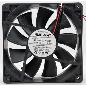 NMB 4710KL-05W-B40 24V 0.29A 2wires Cooling Fan