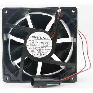 NMB 4712KL-05W-B40 -PR1 -E00 -PQ1 24V 0.48A 2wires Cooling Fan - New
