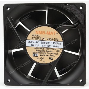 NMB 4715FS-23T-B5A -D01 -D00 4715FS-23T-B5A-DN1 230V 15W 17W 2wires  Cooling Fan