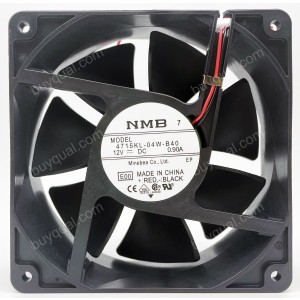NMB 4715KL-04W-B40 12V 0.9A 2wires Cooling Fan - New
