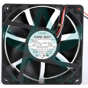 NMB 4715KL-05W-B39 24V 0.4/0.36A 3wires Cooling Fan