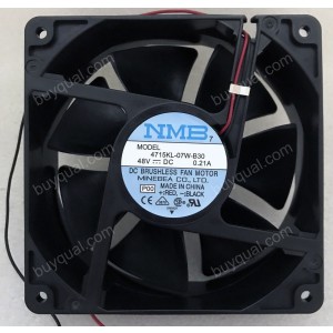 NMB 4715KL-07W-B30 48V 0.21A 2wires Cooling Fan