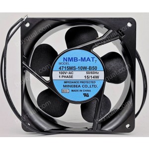 NMB 4715MS-10W-B50 100V 15/14W 2wires Cooling Fan
