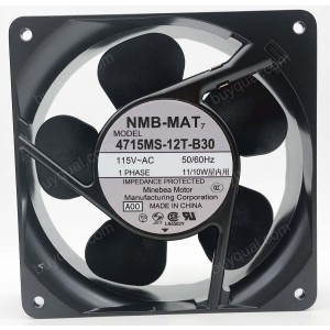 NMB 4715MS-12T-B30 4715MS-12T-B30-A00 115V 11/10W Cooling Fan