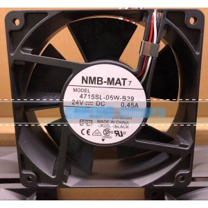 NMB 4715SL-05W-B39 24V 0.45A 3 wires Cooling Fan