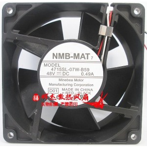 NMB 4715SL-07W-B59 48V 0.49A 3wires Cooling Fan