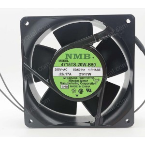 NMB 4715TS-20W-B50 200V 0.22/0.17A 21/17W Cooling Fan