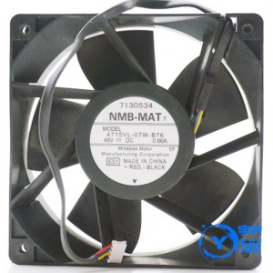 NMB 4715VL-07W-B76 48V 0.66A 4wires Cooling Fan