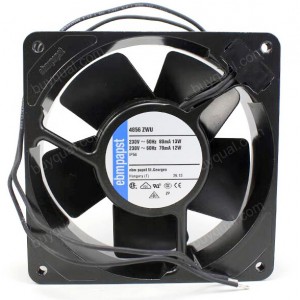 Ebmpapst 4856ZWU 230V 80/70mA 13/12W 2wires Cooling Fan