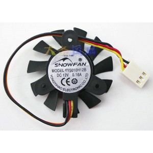 SNOWFAN YY5010H12B 12V 0.16A 3wires Cooling Fan