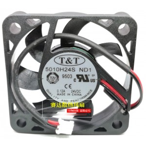 T&T 5010H24S 5010H24SND1 24V 0.12A 2wires Cooling Fan