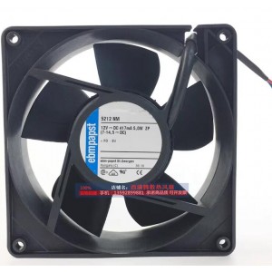 Ebmpapst 5212NM 12V 417mA 5W 2wires Cooling Fan