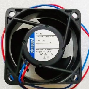 Ebmpapst 612JH 12V 0.64A 7.7W 2wires Cooling Fan
