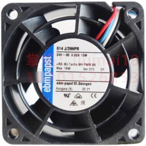 Ebmpapst 614J/2HHPR 24V 0.62A 15W 4wires Cooling Fan