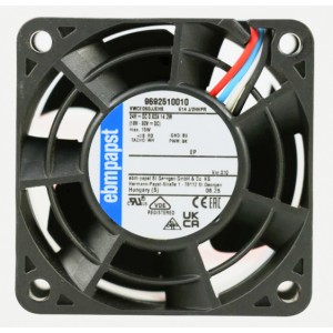 Ebmpapst 614J/2HHPR ( VWCE06OJJEHS 9692510010 ) 24V 0.62A 15W 4wires Cooling Fan - Original New