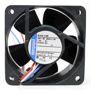 Ebmpapst 614N/2GN 24V 88mA 2.1W 3wires Cooling Fan