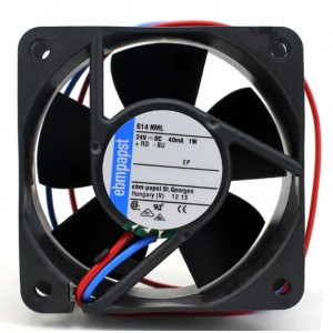 Ebmpapst 614NML 24V 40mA 1W 2wires Cooling Fan 