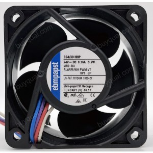Ebmpapst 624/39HHP 624/39HHPR 24V 0.16A 3.7W 4wires Cooling Fan 