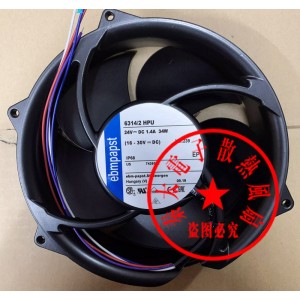 Ebmpapst 6314/2HPU 24V 1.4A 34W 4wires Cooling Fan