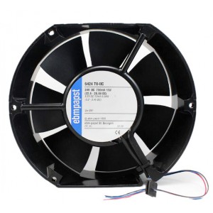 Ebmpapst 6424TU 6424TU-IIC 24V 750mA 18W 2wires Cooling Fan