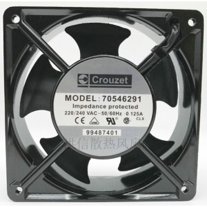 Crouzet 70546291 220/240V 0.125A 2wires Cooling Fan 