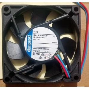 Ebmpapst 712F 12V 140mA 1.7W 2wires Cooling Fan