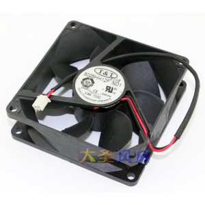 T&T 8025HH12F 12V 0.34A 2wires Cooling Fan