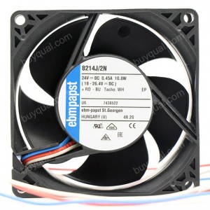 Ebmpapst 8214J/2N 24V 450mA 10.8W 3 wires Cooling Fan