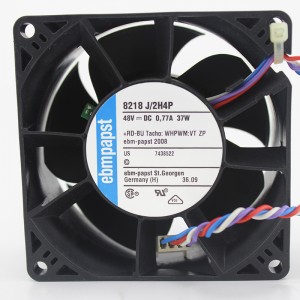Ebmpapst 8218J/2H4P 48V 0.77A 37W 4wires cooling fan