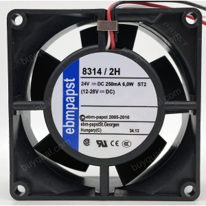 Ebmpapst 8314/2H 24V 250mA 6W 3wires Cooling Fan - Original New