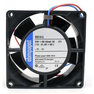 Ebmpapst 8314L 24V 42mA 1W 2wires Cooling Fan