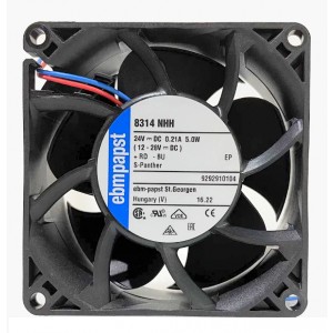 Ebmpapst 8314NHH 24V 0.21A 5W Cooling Fan - Original New
