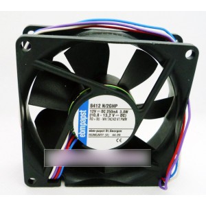 Ebmpapst 8412N/2GHP 12V 250mA 3W 4wires Cooling Fan