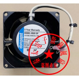 Ebmpapst 8500DP 115V 12W 2wires Cooling Fan