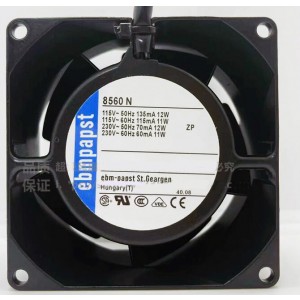 Ebmpapst 8560N 115V 230V 12W 4wires Cooling Fan
