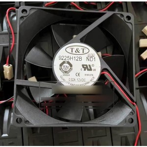 T&T 9225H12B ND1 12V 0.32A 2wires Cooling Fan