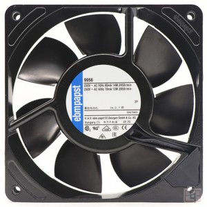 Ebmpapst 9956 230V 80/70mA 14/12W 2wires Cooling Fan - New