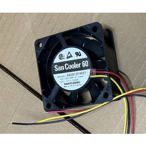 Sanyo 9A0612F4D01 12V 0.09A 3wires Cooling Fan - Original New