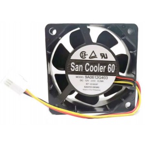 SANYO 9A0612G403 12V 0.24A 3wires Cooling Fan