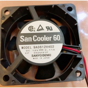 SANYO 9A0612H402 12V 0.11A 2wires Cooling Fan