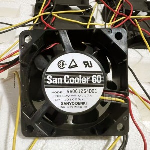Sanyo 9A0612S4D01 12V 0.17A  3wires Cooling Fan